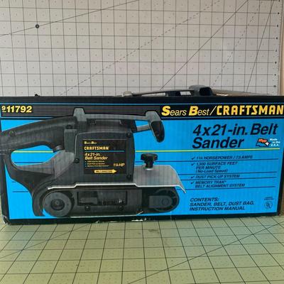 Sears Craftsman 3 x 21 Inch Belt Sander 3/4 HP Model