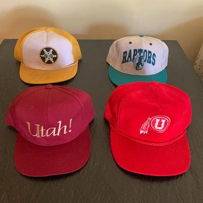 4 Baseball Hats (Red, Yellow, Green , Maroon)