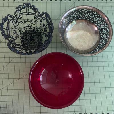 3 Bowls (Black, Red, Silver)