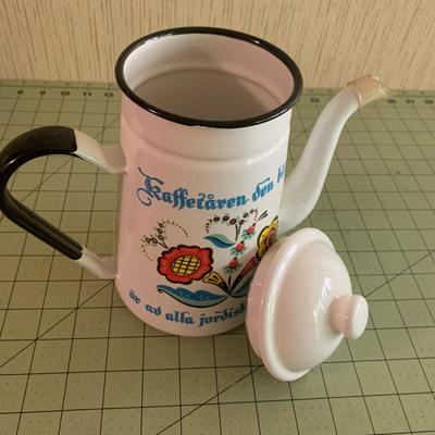 Coffee Pot Scandinavian Flower Design