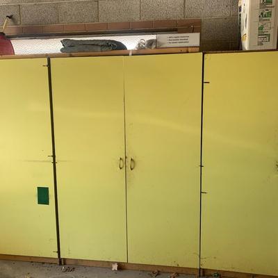 Yellow  wood Garage Cabinet #1