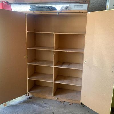 Yellow  wood Garage Cabinet #1