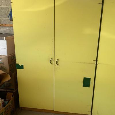 Yellow  wood Garage Cabinet #2