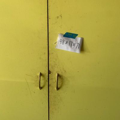 Yellow  wood Garage Cabinet #2