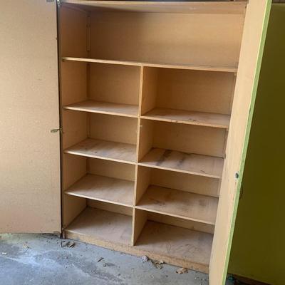 Yellow wood Garage Cabinet #3