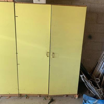 Yellow wood Garage Cabinet #3