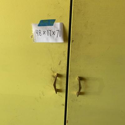 Yellow wood Garage Cabinet #3