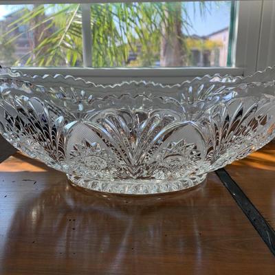 Vintage  American Brilliant Cut Glass oblong serving piece
