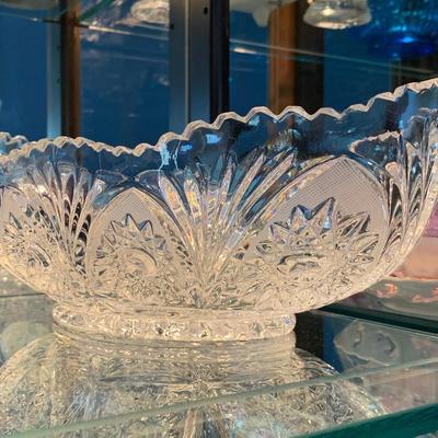 Vintage  American Brilliant Cut Glass oblong serving piece