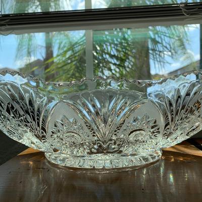 Vintage  American Brilliant Cut Glass oblong serving piece