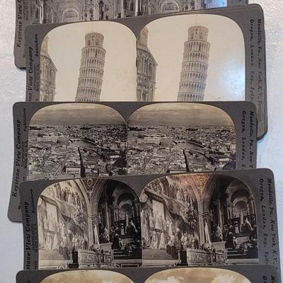 Antique Stereograph Viewer, Many Cards and Cabinet Box