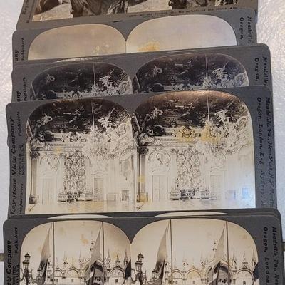 Antique Stereograph Viewer, Many Cards and Cabinet Box