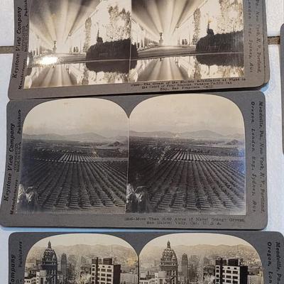 Antique Stereograph Viewer, Many Cards and Cabinet Box