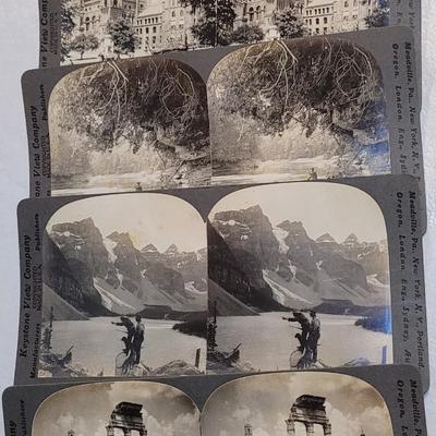 Antique Stereograph Viewer, Many Cards and Cabinet Box