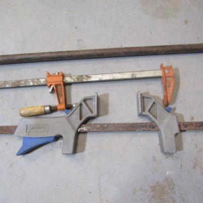 Set of Three Wood Clamps Various Styles and Sizes