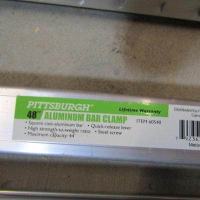 Set of Five Pittsburg Aluminum Bar Wood Clamps Various Lengths