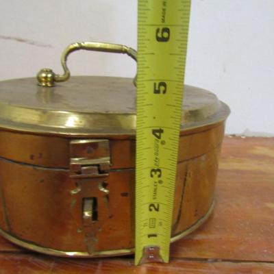 Brass Round Trinket Box