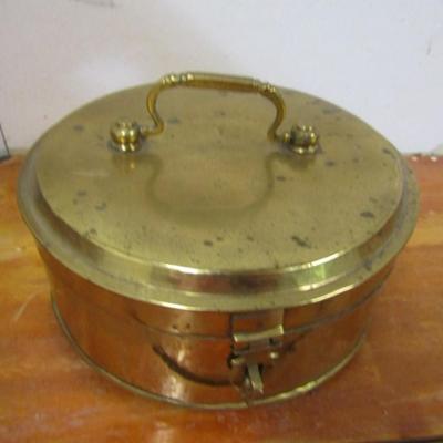 Brass Round Trinket Box