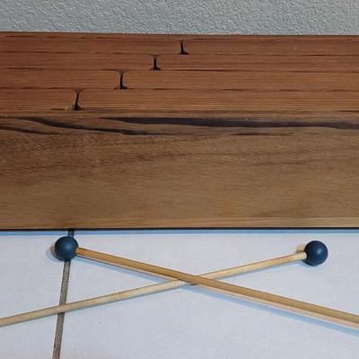 Vintage Slit Drum or Gong with Mallets