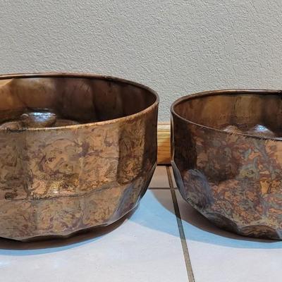 (2) Copper Nesting Bowls