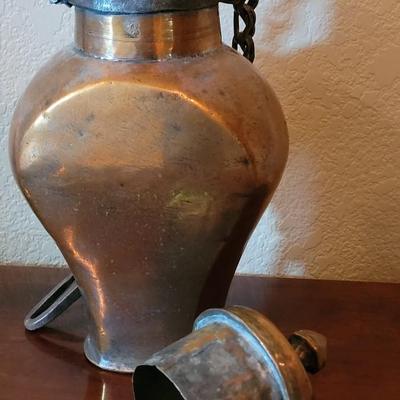 Antique French Water Container with Hanging Hook