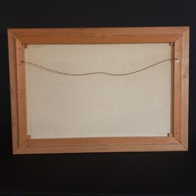 Barn Quilt Picture and Signed Martha Wurst Painting (GR-KD)