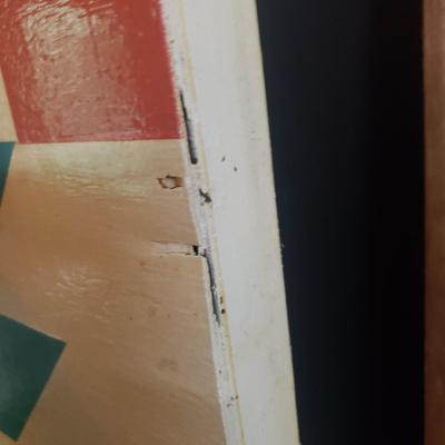 Barn Quilt Picture and Signed Martha Wurst Painting (GR-KD)