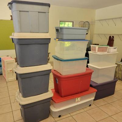 Large Assortment of Storage Bins (G-DW)