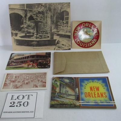 Vintage New Orleans Lot: Postcards, Booklet and Sticker