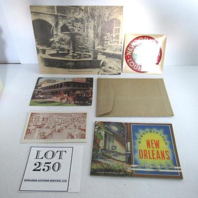 Vintage New Orleans Lot: Postcards, Booklet and Sticker