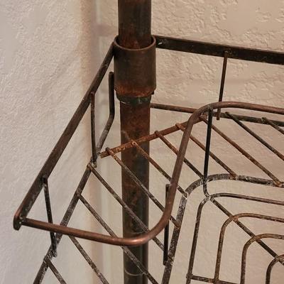 Copper Bathroom Tension Pole Shelf