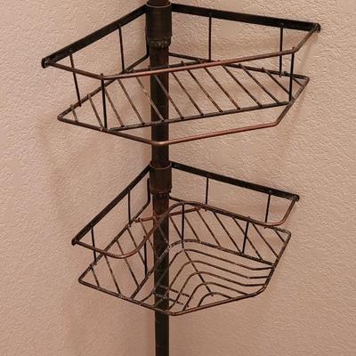 Copper Bathroom Tension Pole Shelf