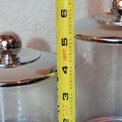 Glass Cannisters and Matching Soap Pump