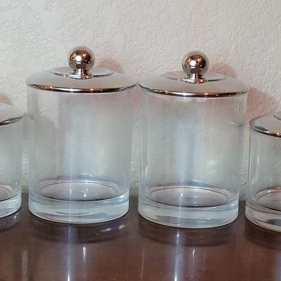 Glass Cannisters and Matching Soap Pump