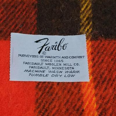 Vintage Faribo Plaid Wool Blanket