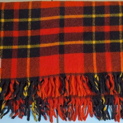 Vintage Faribo Plaid Wool Blanket