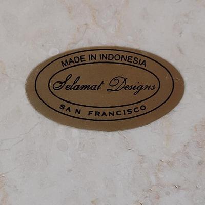 Heavy Marble Bathroom Trashcan & Cup