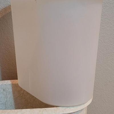 Heavy Marble Bathroom Trashcan & Cup