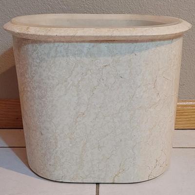 Heavy Marble Bathroom Trashcan & Cup