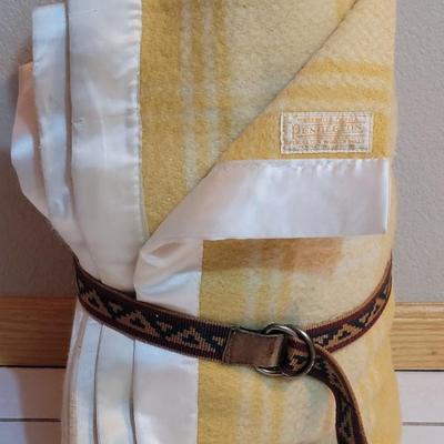 Vintage Wool Plaid PENDLETON Blanket