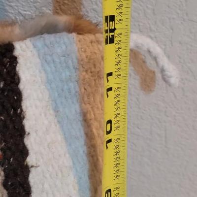 Custom Navajo Yei Rug and Real Fur Pillow