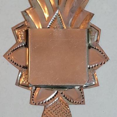 Vintage Mexican Punched Tin Mini Mirror Art