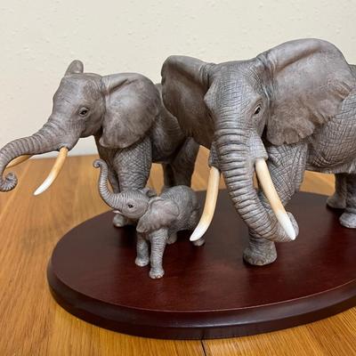 LENOX ~ African Wilderness Collection ~ Trio (3) Porcelain Elephant Figurines