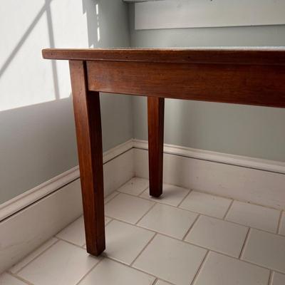 Vintage Leather Top Table