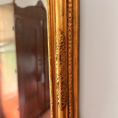 Vintage Decorative Hanging Gilt Wood Mirror