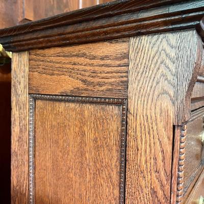 Antique Early Oak Cylinder Phonograph Cabinet