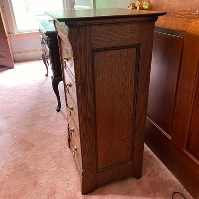 Antique Early Oak Cylinder Phonograph Cabinet