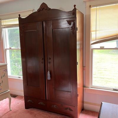 Antique Wardrobe Standing Armoire