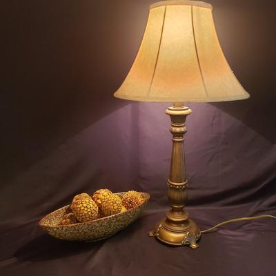 Metal Lamp and Decorative Bowl (GR-KD)