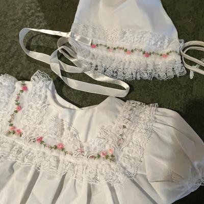 Infant fancy dress w/ bonnet
